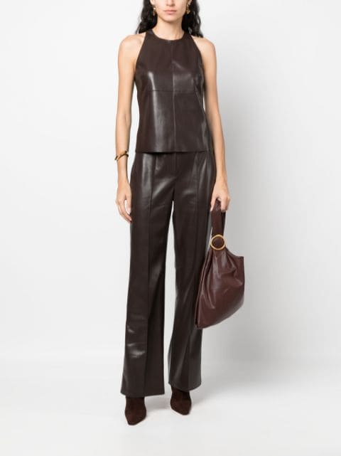 Leena faux-leather trousers