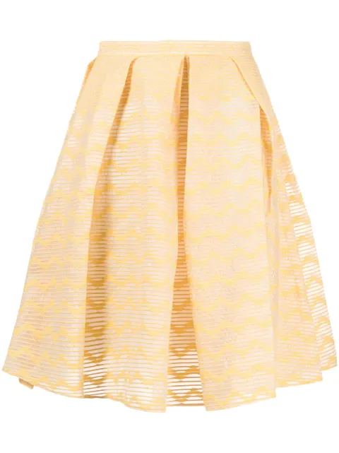Gemy Maalouf semi-sheer pleated miniskirt
