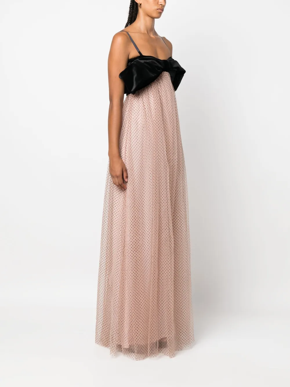 Sequin-Tulle Empire-Cut Dress