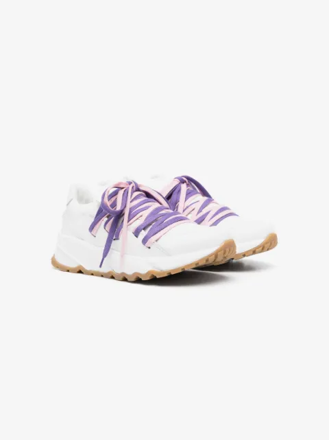 Missoni Kids lace-up leather sneakers