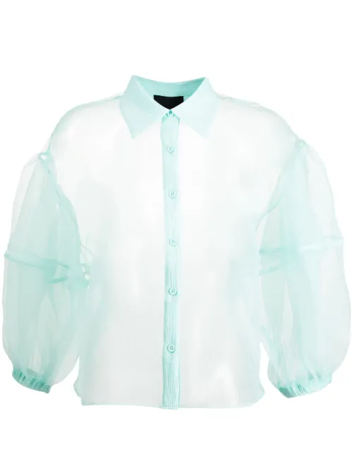 Chemise en organza à effet de transparence - Cynthia Rowley - Modalova