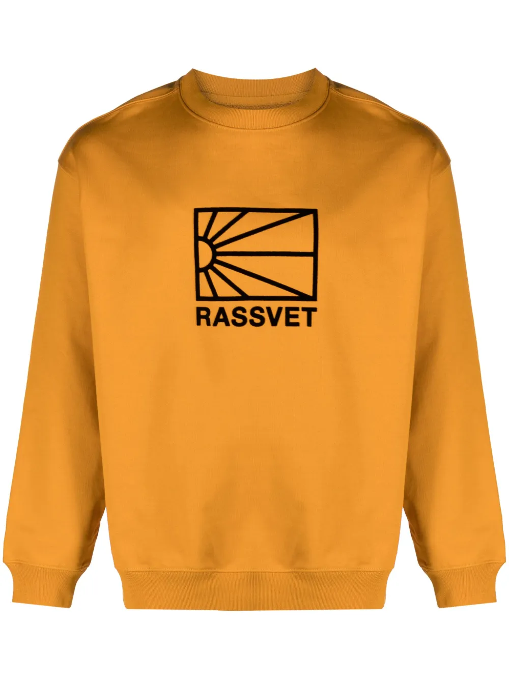 Shop Paccbet Logo-print Cotton Sweatshirt In Yellow