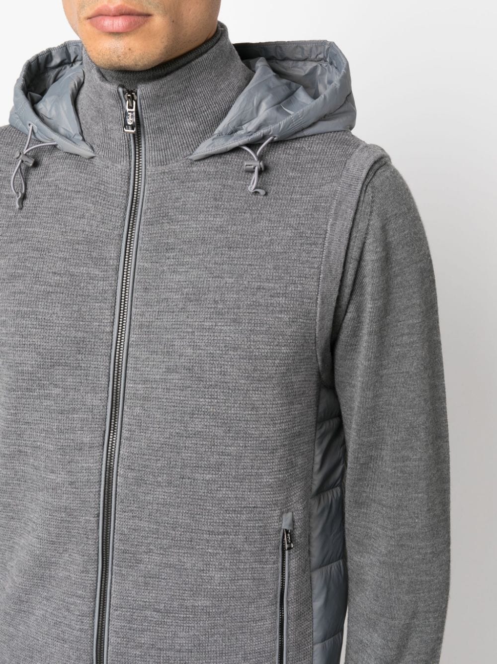 Shop Polo Ralph Lauren Padded Hooded Jacket In Grey