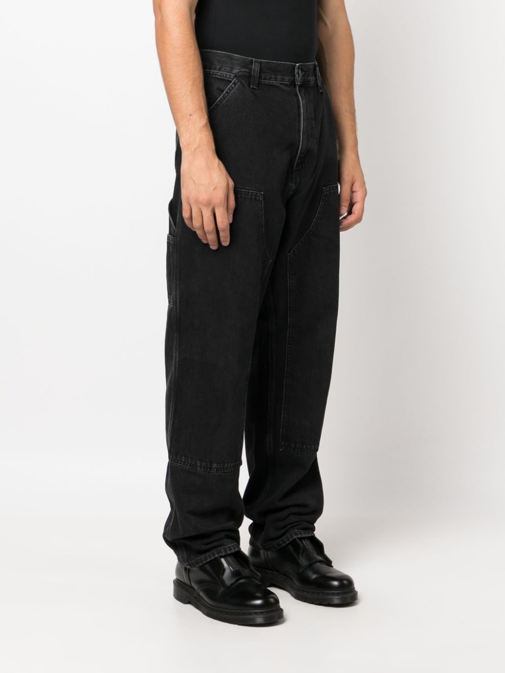 Shop Carhartt Nash Dk Straight-leg Jeans In Black