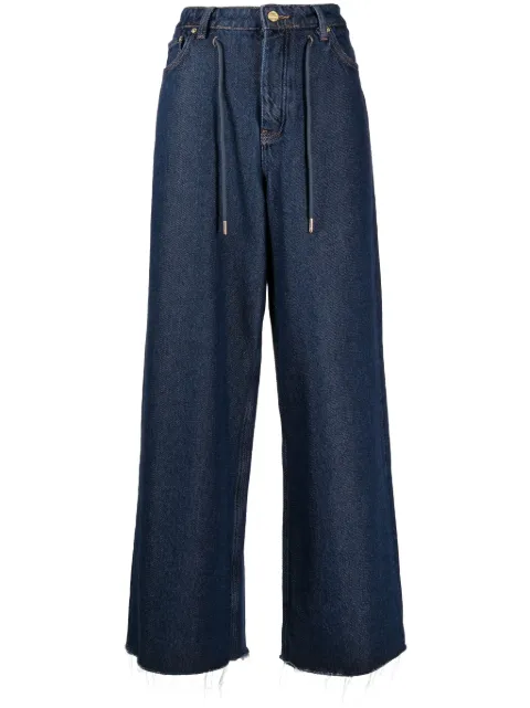 GANNI wide-leg drawstring jeans