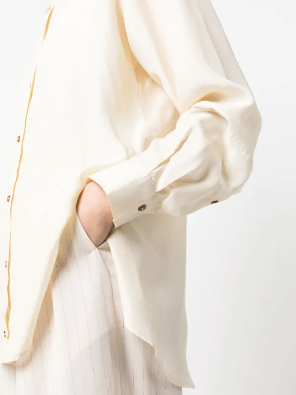 訳あり 新品 アリジ ALYSI シルクトップス 42 ECS1179 Lサイズ Alysi シルクシャツ | ニュートラル | FARFETCH JP
