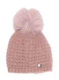 Paz Rodriguez pompom-detail wool-blend beanie - Pink