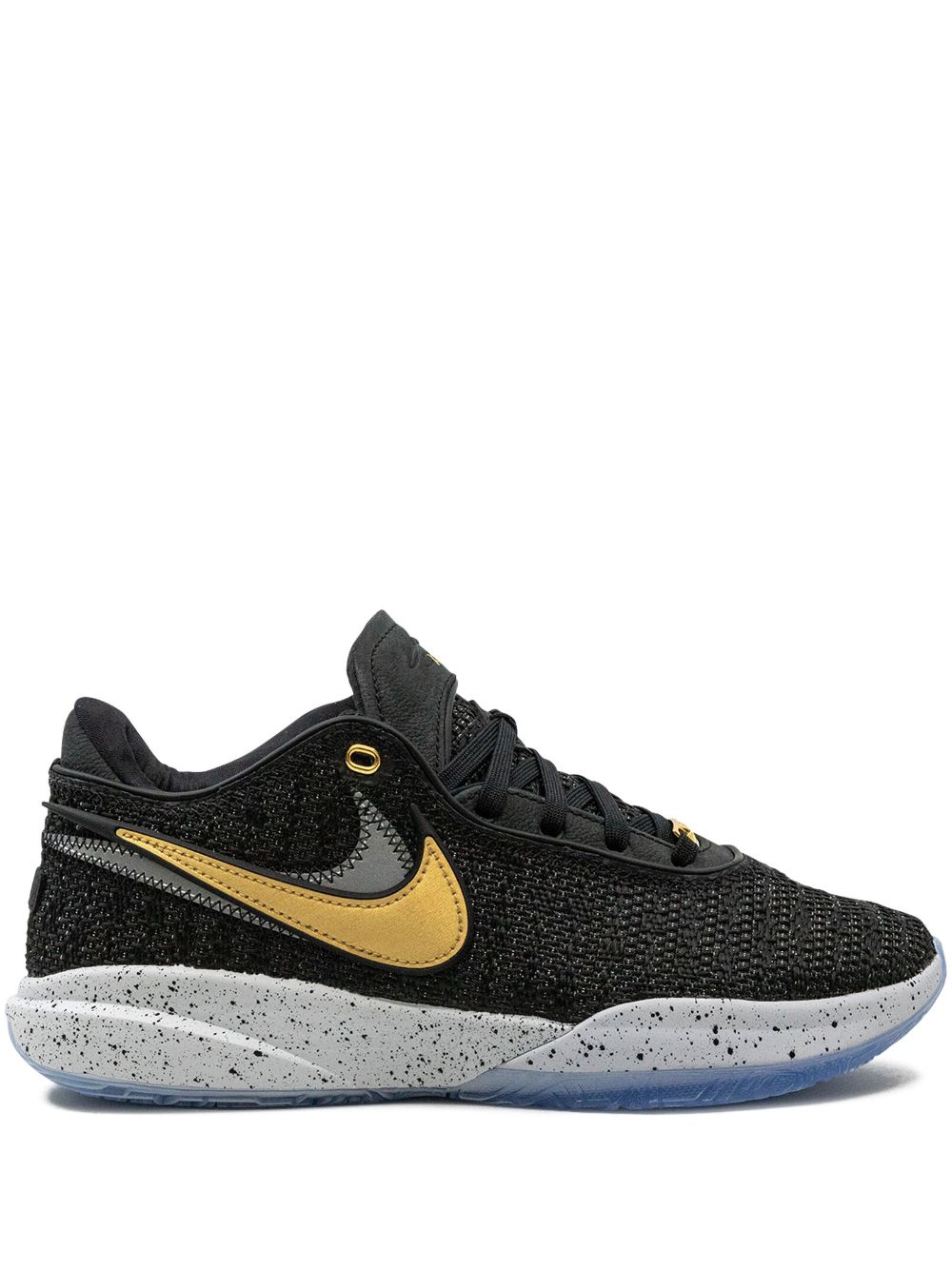 Nike lebron black store gold