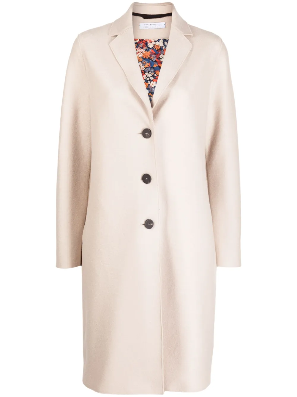 Harris Wharf London Felted Cashmere Single-breasted Coat In Brown