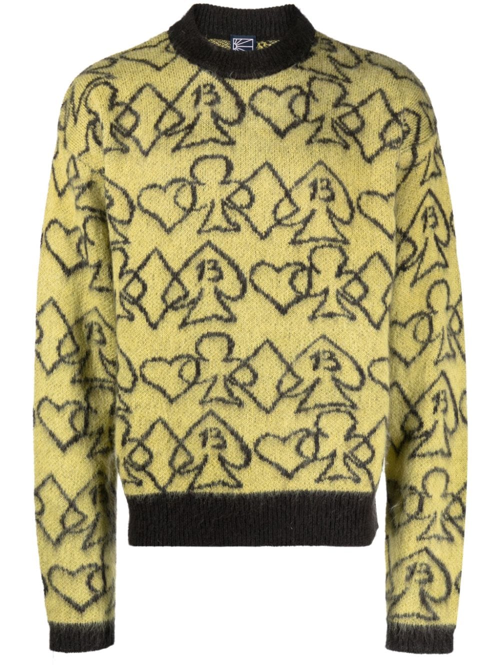 Louis Vuitton Monogram Logo Black and Yellow Knit Sweater Dress