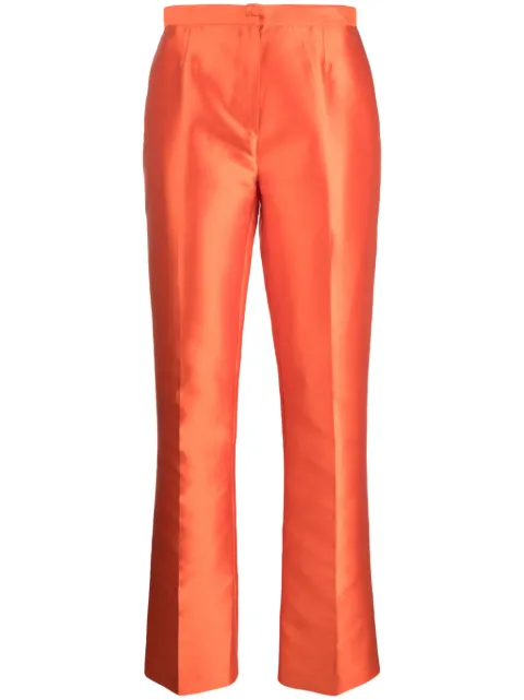 Gemy Maalouf pantalones rectos con efecto satinado