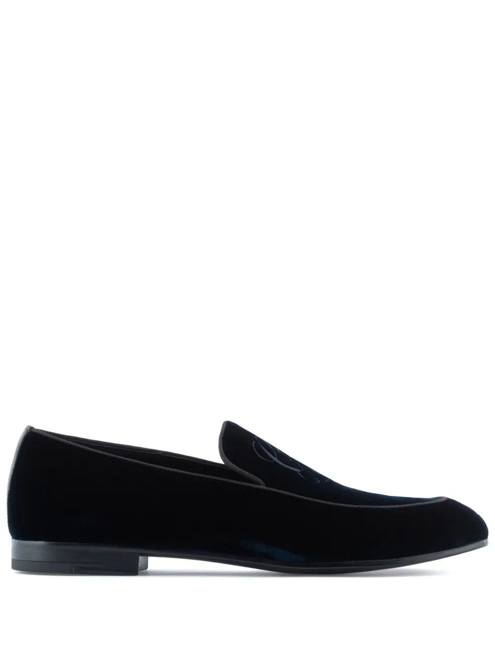 Giorgio Armani Loafer in Samtoptik - Blau
