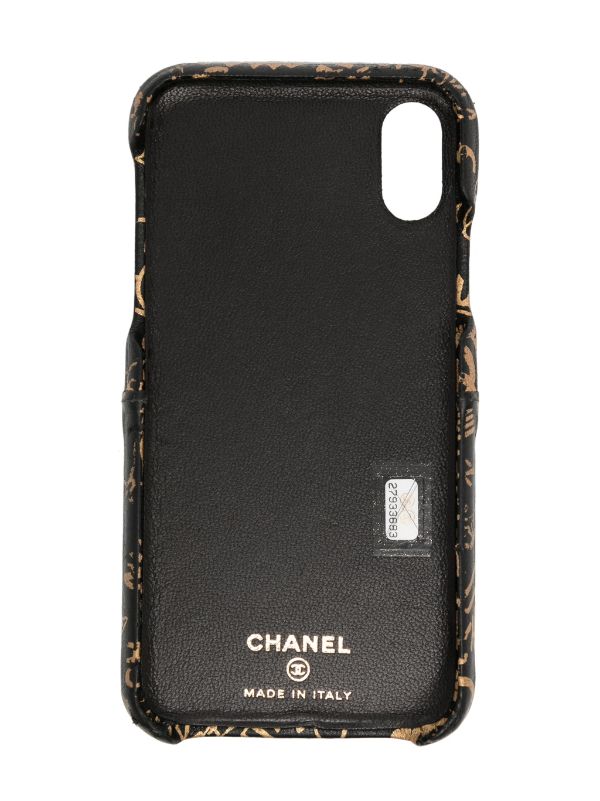 CHANEL AP1453 CC Matelasse Bicolor iPhone 11 Pro iPhone case Beige x Black