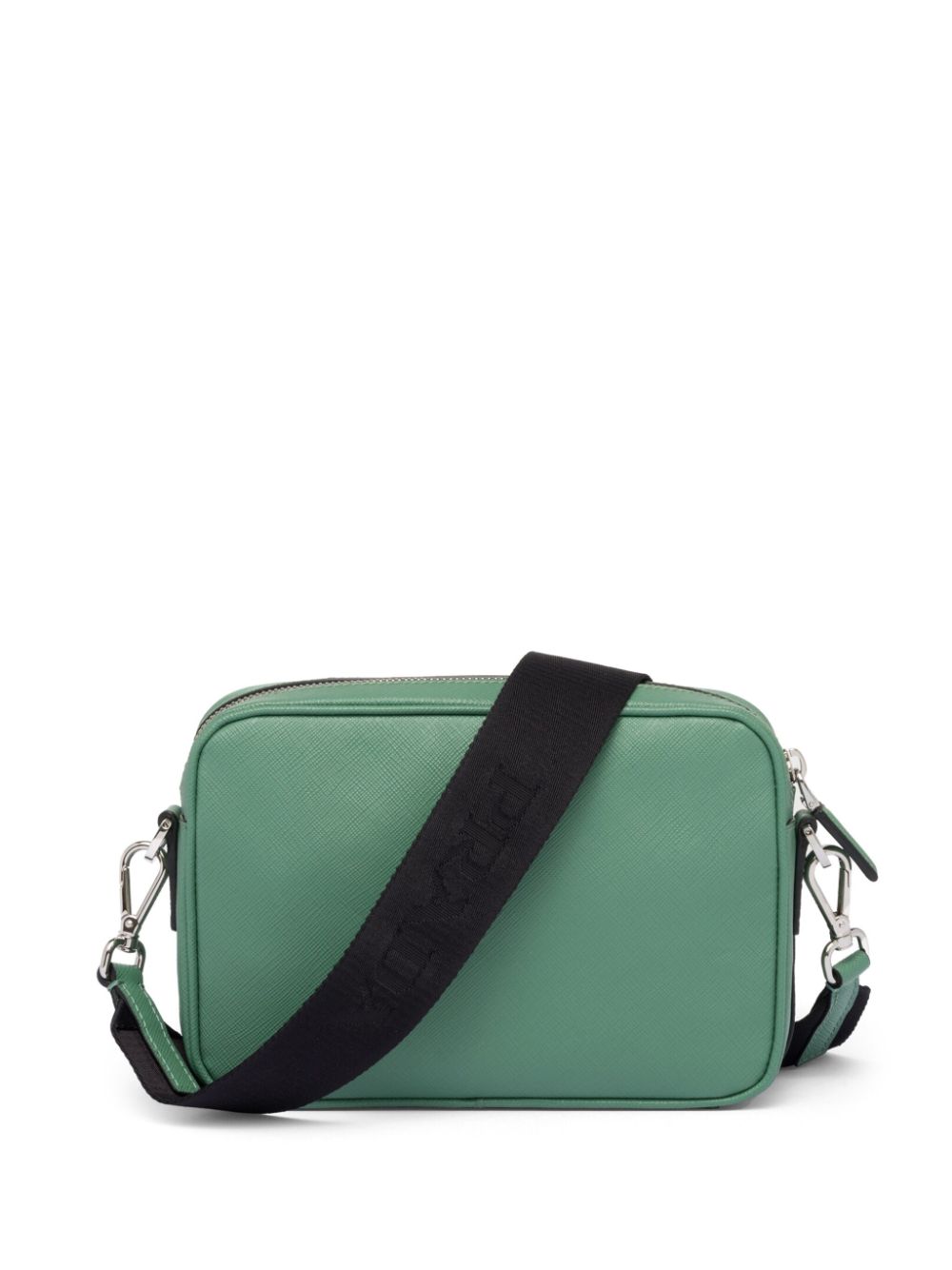 Shop Prada Saffiano-leather Shoulder Bag In Green