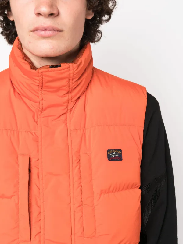 メ*8様 PAUL&SHARK Paul & Shark logo-patch Padded Gilet | Orange | FARFETCH