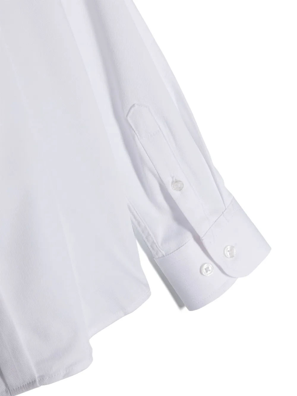 Trussardi Junior Logo-embroidered Button-down Shirt In White
