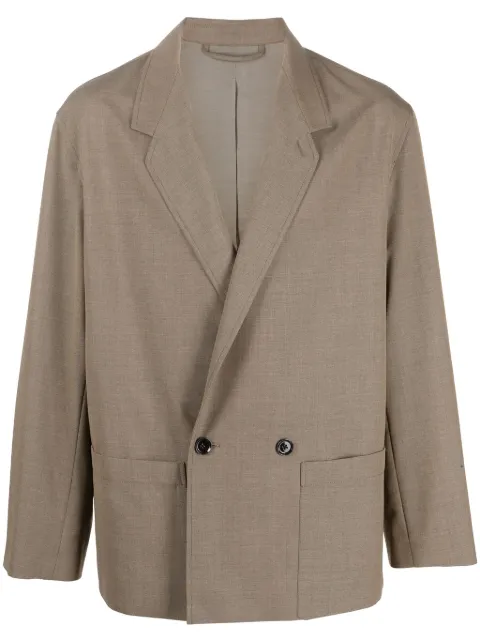 Lemaire double-breasted cotton-blend blazer