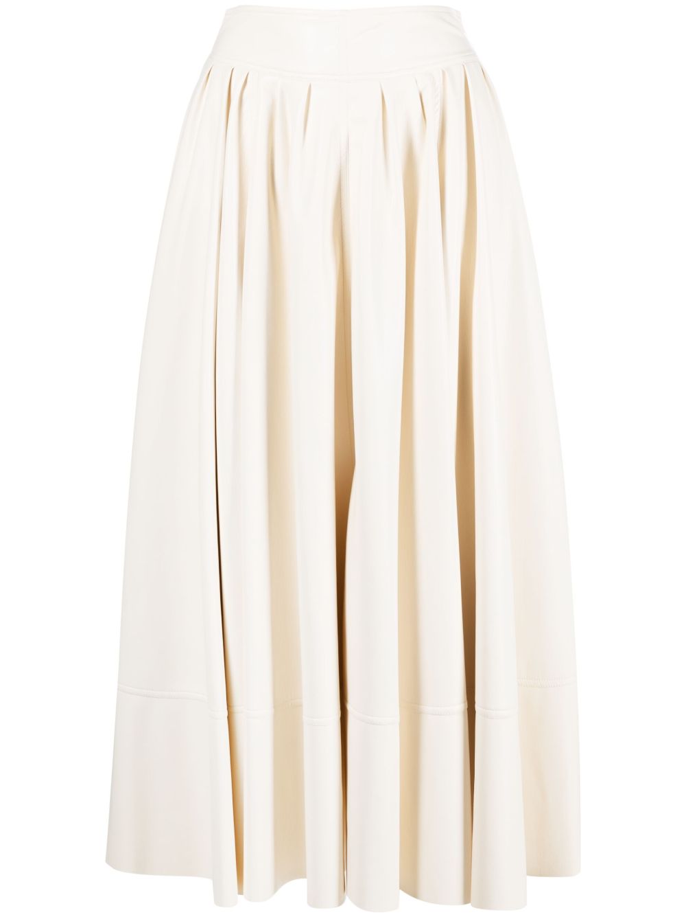 Philosophy Di Lorenzo Serafini coated-finish flared skirt - Neutrals