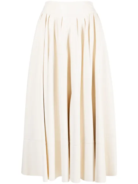 Philosophy Di Lorenzo Serafini coated-finish flared skirt