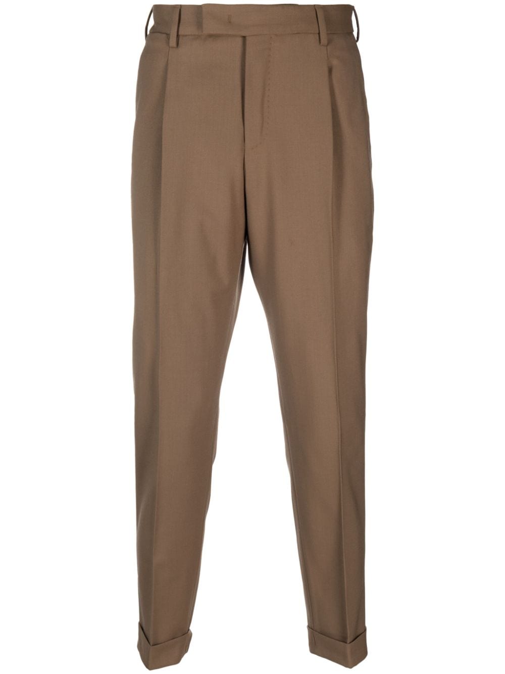 Pt Torino Straight-leg Tailored Trousers In Brown