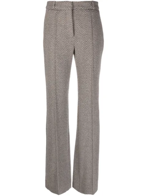 The Mannei pressed-crease straight-leg trousers 