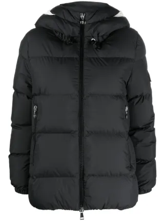 Moncler logo print puffer jacket on sale