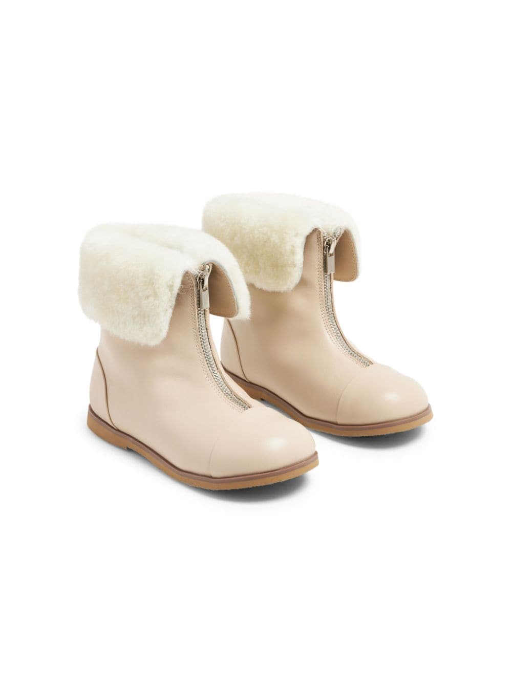Shop Age Of Innocence Shearling-trimmed Ankle Boots In Neutrals