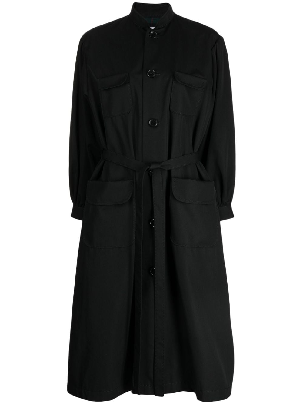 Comme Des Garçons Tao Long-sleeve Wool-blend Coat In Black