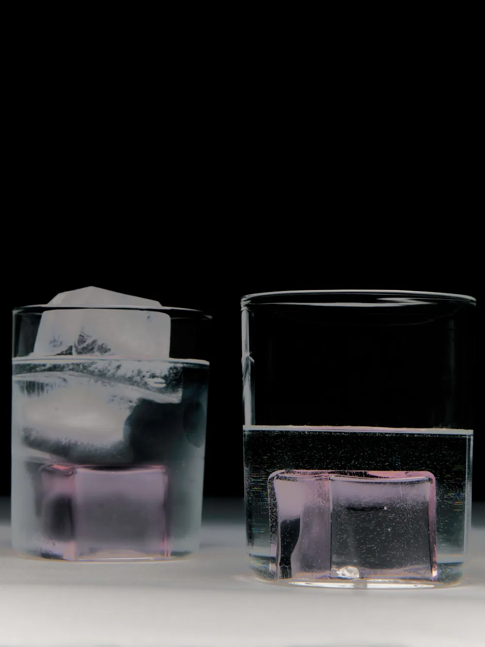 Maison Balzac Clear Icecube Glass Goblet Set In Neutrals