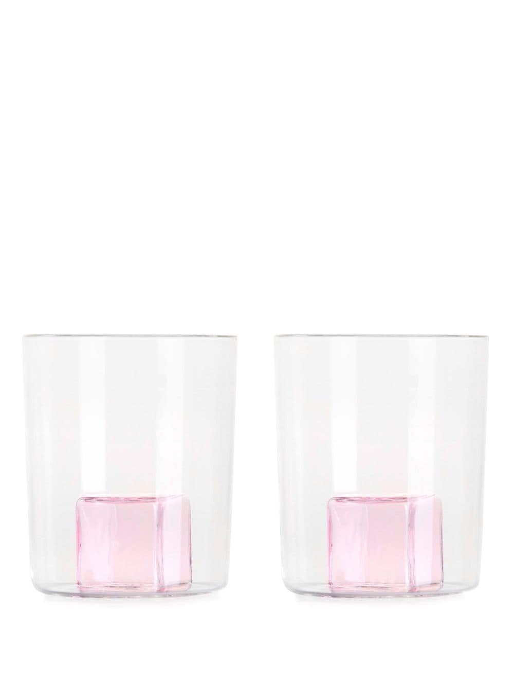 Maison Balzac Icecube Goblets (set Of Two) In Neutrals