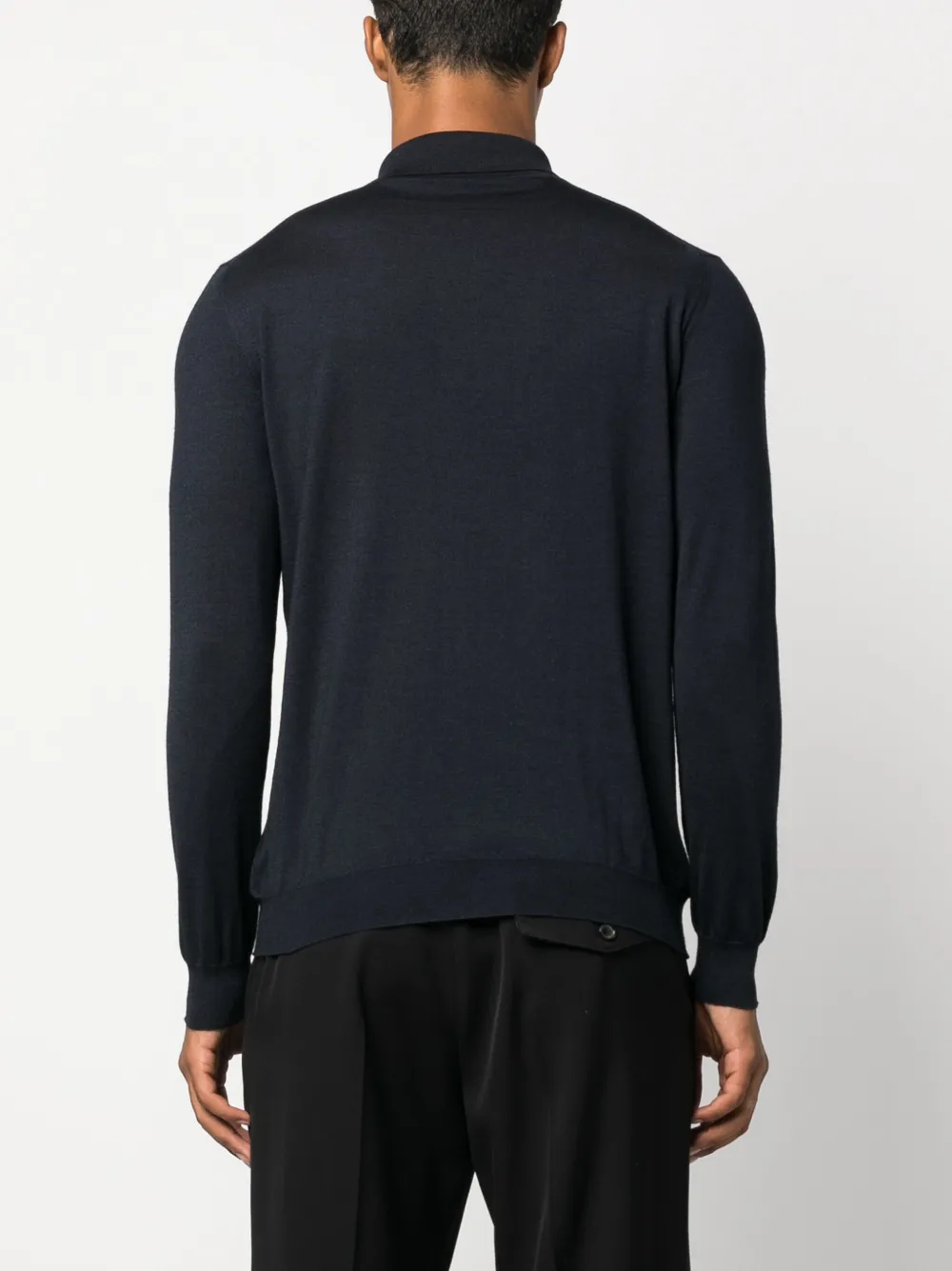 KITON LONG-SLEEVE POLO SHIRT