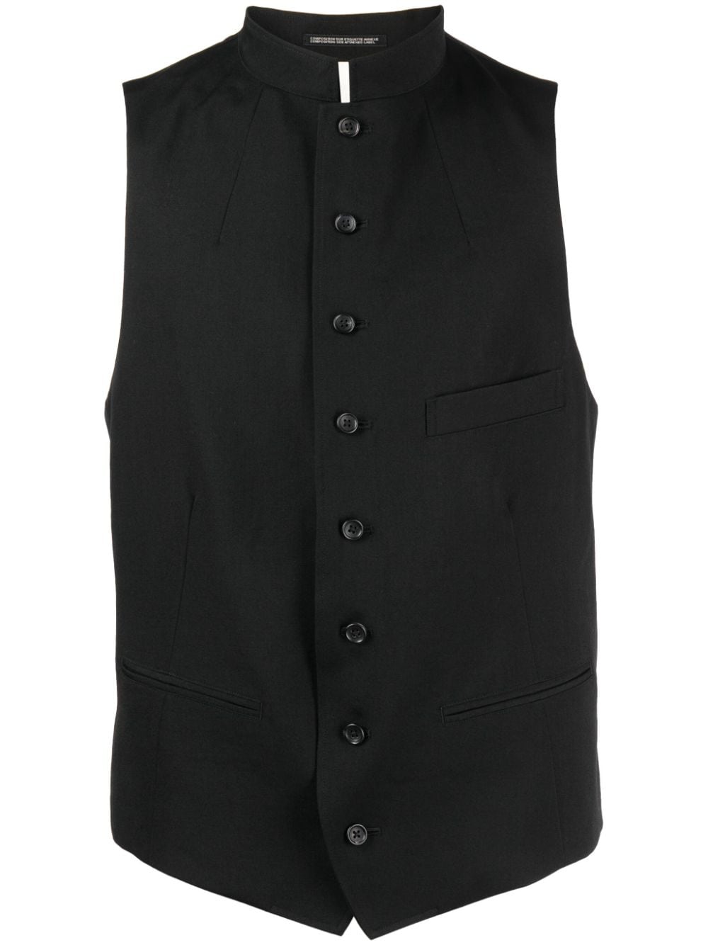 Yohji Yamamoto sleeveless cotton vest - Schwarz