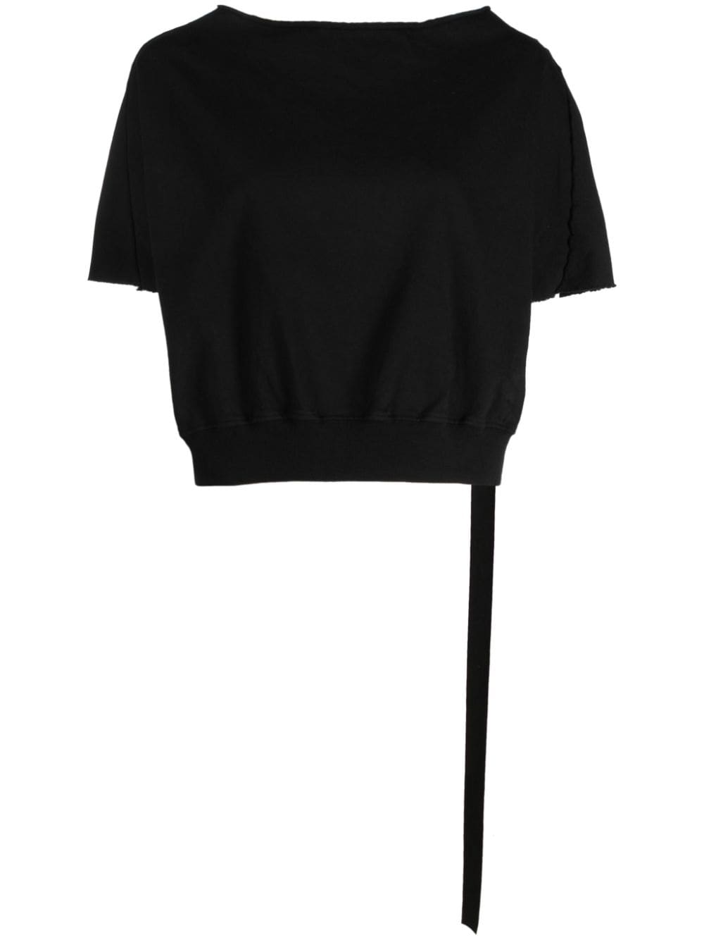 Rick Owens DRKSHDW cropped raw-cut T-shirt - Schwarz