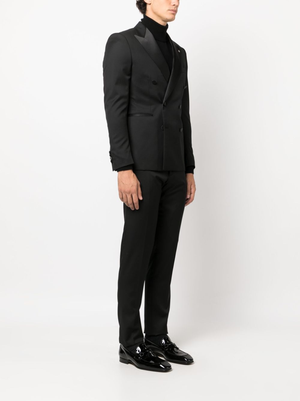 Tagliatore double-breasted virgin-wool suit Men