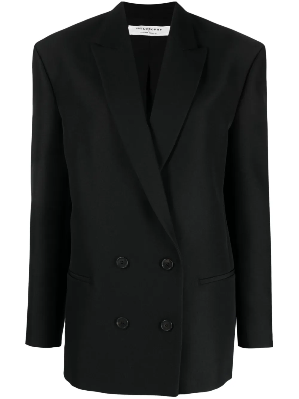 Philosophy Di Lorenzo Serafini long-sleeve double-breasted blazer – Black