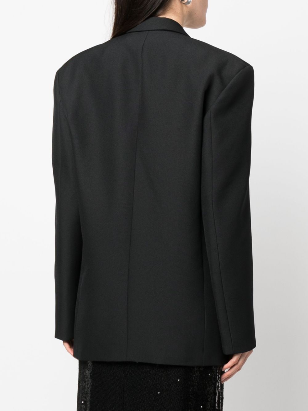 Shop Philosophy Di Lorenzo Serafini Long-sleeve Double-breasted Blazer In Black