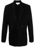 Lardini knitted double-breasted blazer - Black