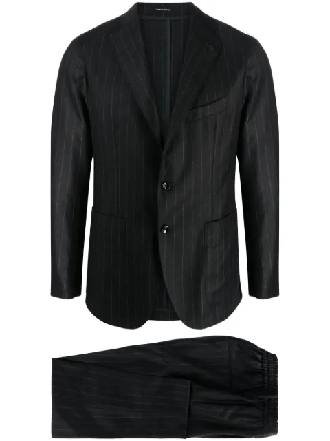 Tagliatore pinstriped single-breasted wool suit
