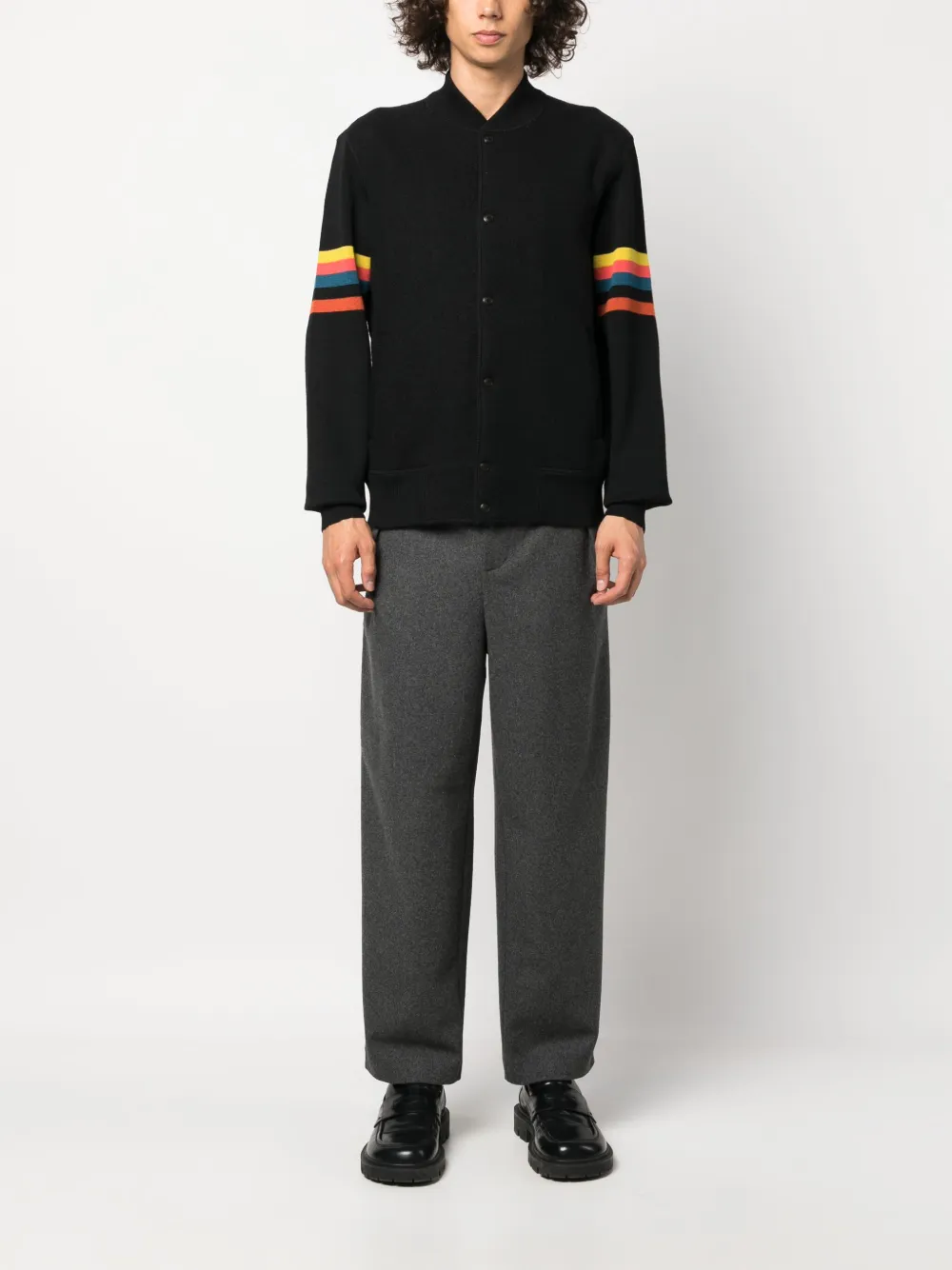 Paul Smith Bomberjack met gestreept detail - Zwart