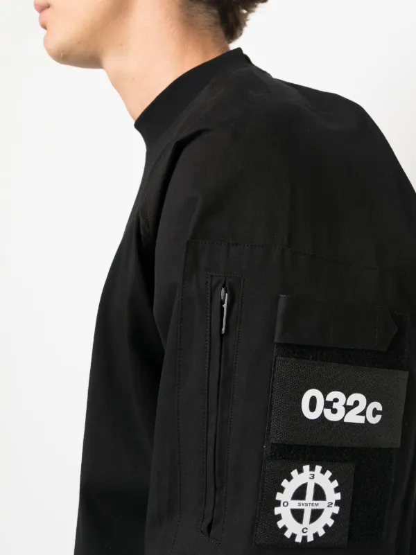 032c multiple-patches Organic Cotton Sweatshirt | Black