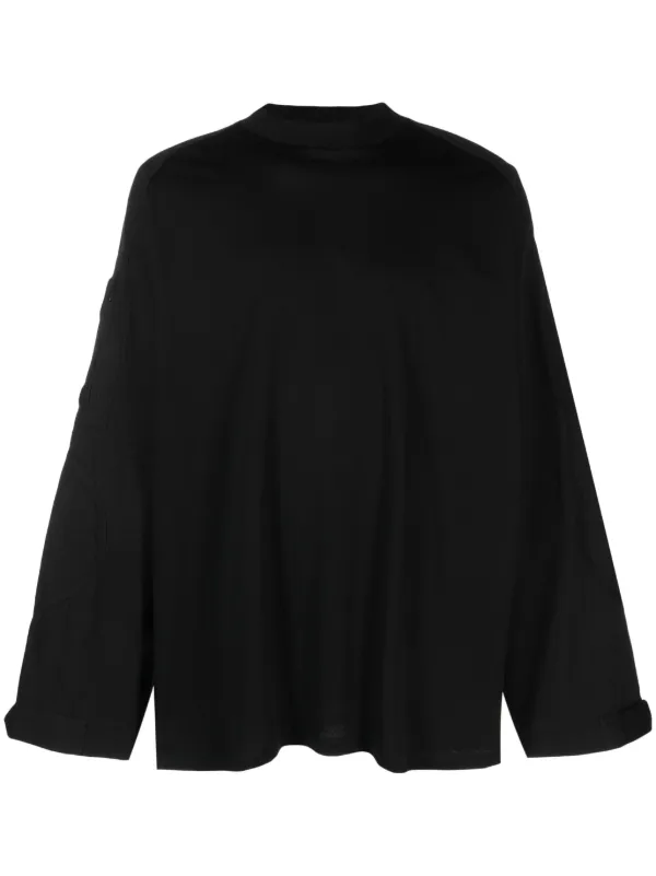 032c multiple-patches Organic Cotton Sweatshirt | Black