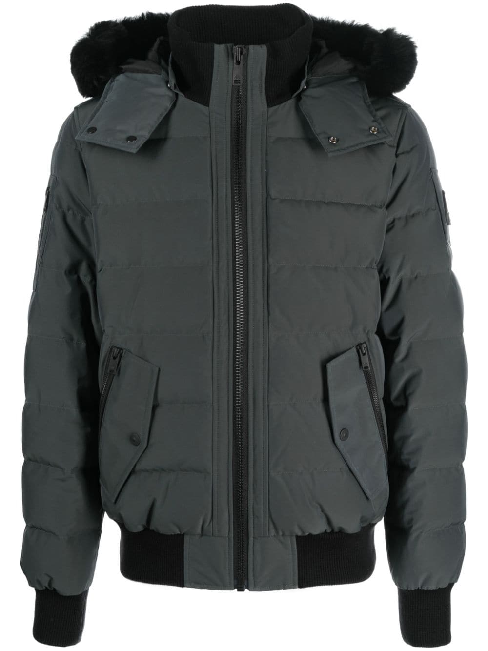 Shop Moose Knuckles Onyx Scotchtown Down Jacket In Green