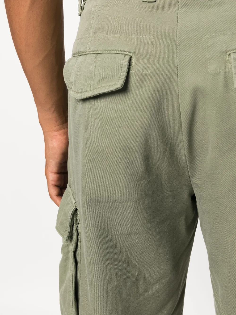 Shop Brunello Cucinelli Panelled Cotton Cargo Shorts In Green