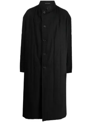 Yohji Yamamoto fine-knit ankle-length Coat | Black | FARFETCH