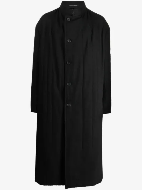 Yohji Yamamoto single-breasted drop-shoulder coat