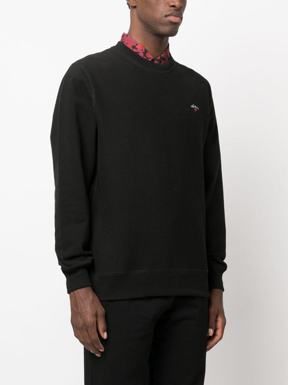 Shop Noah Ny Logo-embroidered Cotton Sweatshirt In Black