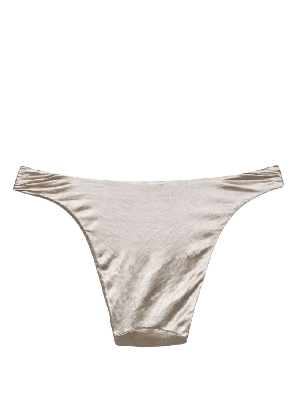 Shop Isa Boulder Exclusive Twisted Bikini Bottoms In Silver