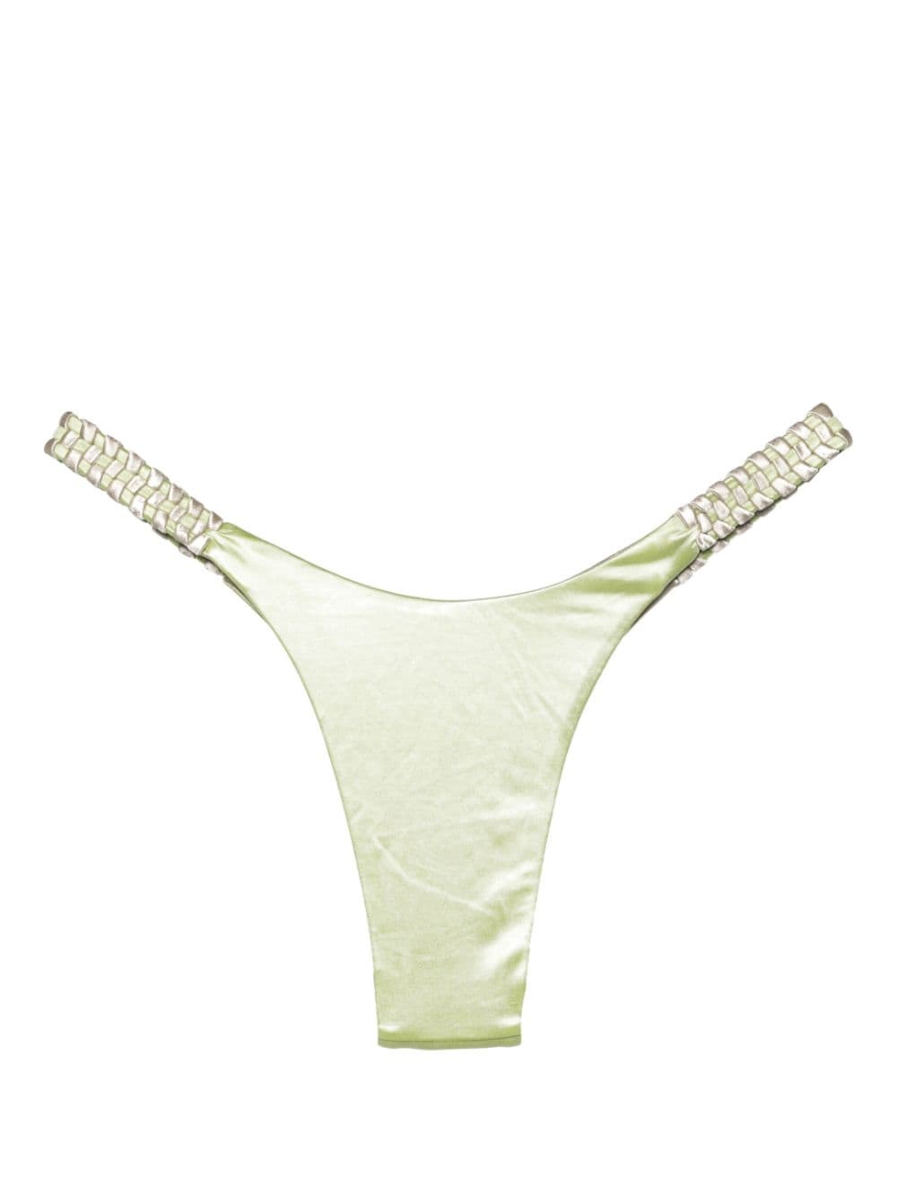 Shop Isa Boulder Highweave Reversible Bikini Bottoms In Green