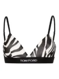 TOM FORD Optical zebra-print bra - White