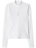 RE/DONE keyhole cut-out mock neck top - White
